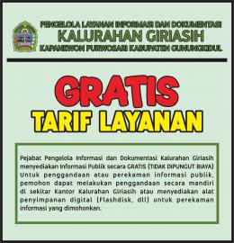TARIF LAYANAN INFORMASI